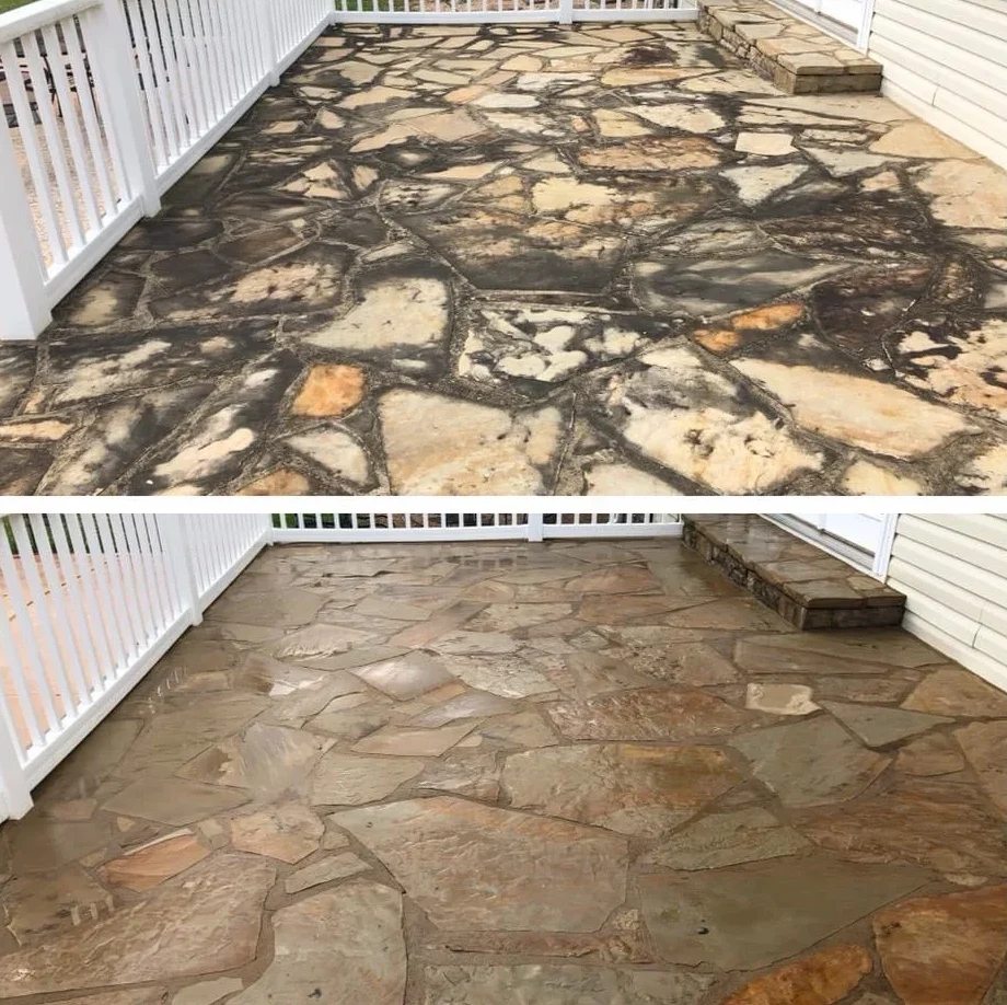 paver cleaning before and after in Atlantic County New Jersey